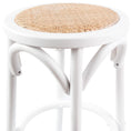 Load image into Gallery viewer, Aster Round Bar Stools Dining Stool Chair Solid Birch Timber Rattan Seat White
