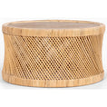 Load image into Gallery viewer, Freesia 80cm Round Coffee Table Mango Wood Top Rattan Frame - Natural
