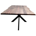 Load image into Gallery viewer, Carol 7pc 210cm Dining Table 6 Black Arched Back Chair Set Live Edge Acacia
