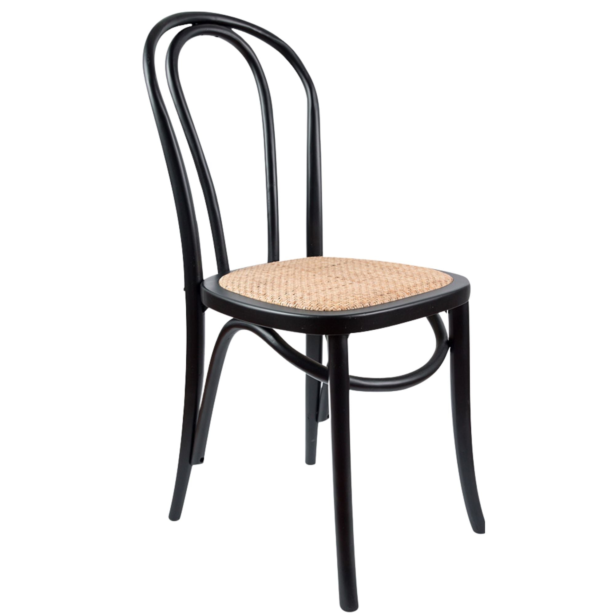 Carol 7pc 210cm Dining Table 6 Black Arched Back Chair Set Live Edge Acacia
