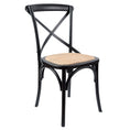 Load image into Gallery viewer, Lantana 7pc 180cm Dining Table 6 Black X-Back Chair Set Live Edge Acacia Wood
