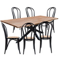 Load image into Gallery viewer, Lantana 7pc 180cm Dining Table 6 Black Arched Back Chair Set Live Edge Acacia
