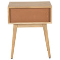 Load image into Gallery viewer, Olearia  Bedside Table 1 Drawer Storage Cabinet Solid Mango Wood Rattan Natural
