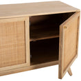 Load image into Gallery viewer, Olearia  Buffet Table 150cm 3 Door Solid Mango Wood Storage Cabinet Natural
