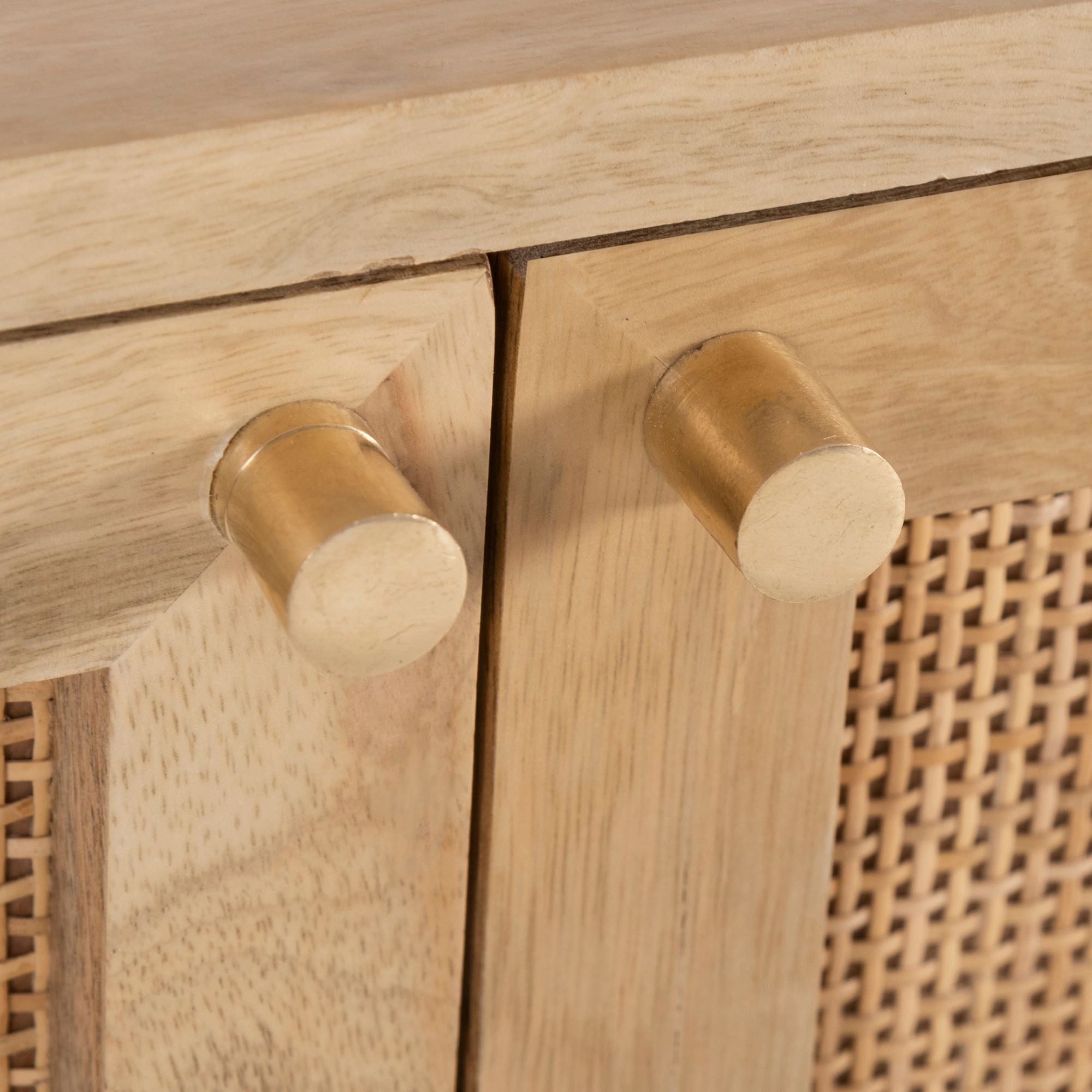 Manly  Buffet Table 150cm 3 Door Solid Mango Wood Storage Cabinet