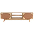 Load image into Gallery viewer, Manly  ETU Entertainment TV Unit 150cm Solid Mango Wood Rattan 2 Door
