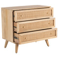 Load image into Gallery viewer, Olearia  Storage Cabinet Buffet Chest of 3 Drawer Mango Wood Rattan Natural
