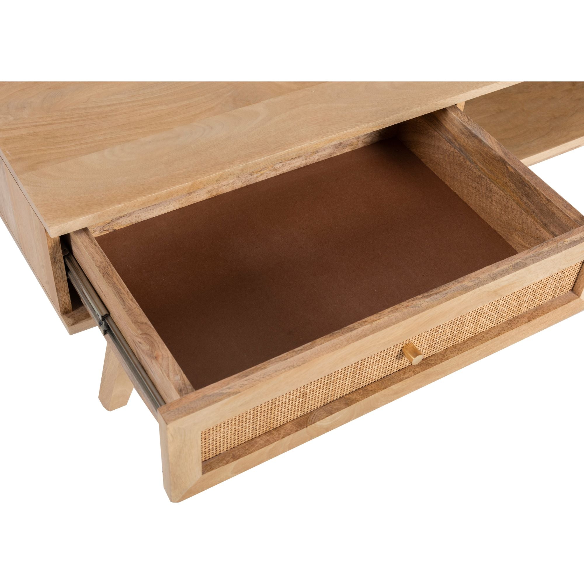 Manly  Coffee Table 120cm Solid Mango Timber Wood Rattan Furniture