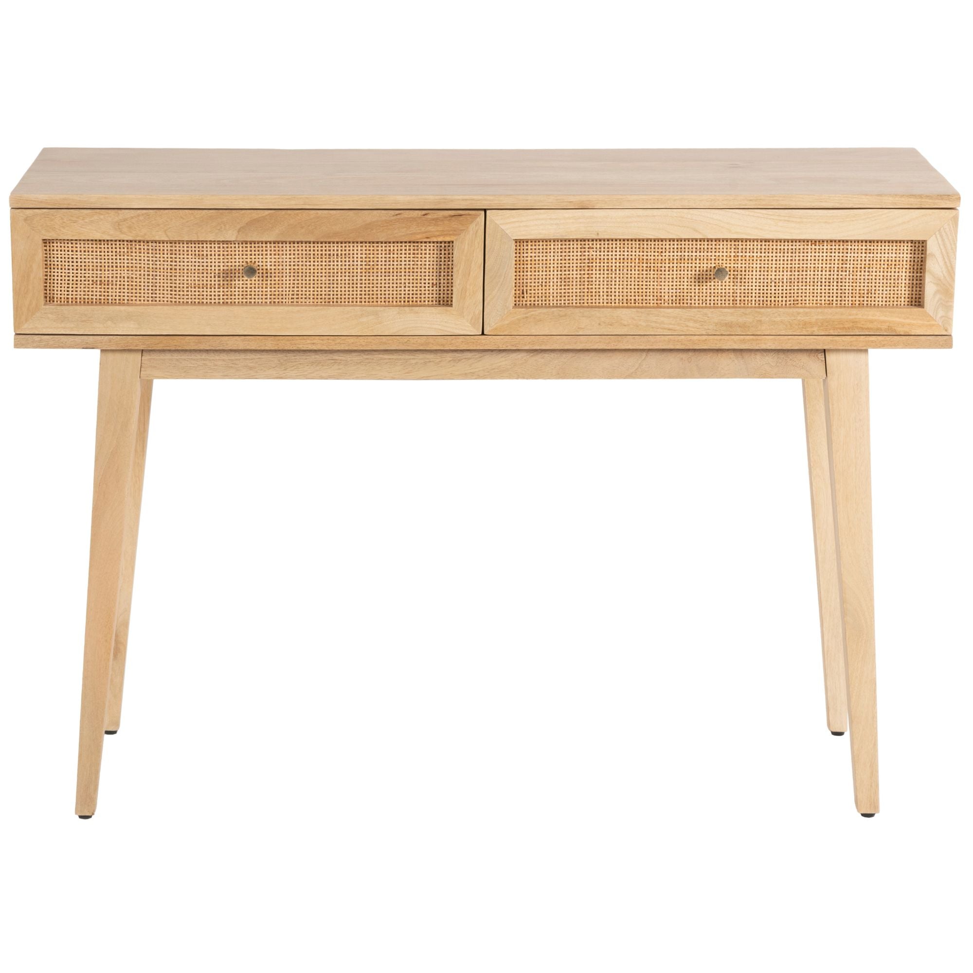 Manly  Console Table 110cm Solid Mango Timber Desk Wood Rattan Furniture