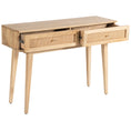 Load image into Gallery viewer, Olearia  Console Table 110cm Solid Mango Timber Desk Wood Rattan Furniture Natural

