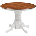 Load image into Gallery viewer, Lupin Round Dining Table 106cm Pedestral Stand Solid Rubber Wood - White Oak
