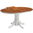 Load image into Gallery viewer, Lupin Extendable Dining Table 150cm Pedestral Stand Solid Rubber Wood -White Oak
