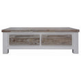Load image into Gallery viewer, Plumeria Coffee Table 130cm 2 Drawer Solid Acacia Timber Wood - White Brush
