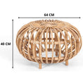 Load image into Gallery viewer, Porto 64cm Rattan Round Side Sofa End Table -
