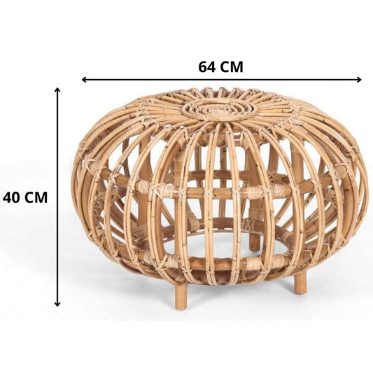 Porto 64cm Rattan Round Side Sofa End Table -