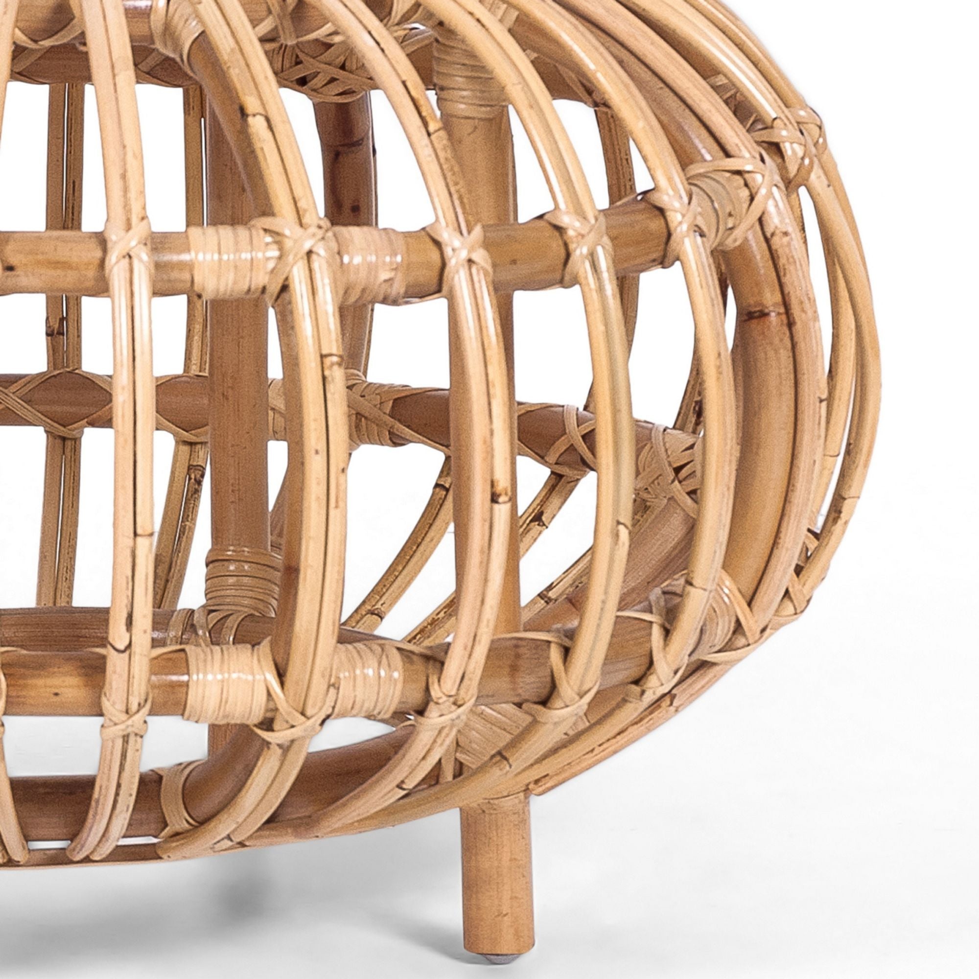 Porto 64cm Rattan Round Side Sofa End Table -
