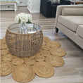 Load image into Gallery viewer, luna 70cm Glass Topped Rattan Round Coffee Table -
