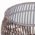 Load image into Gallery viewer, Sage 70cm Glass Topped Rattan Round Coffee Table - Natural
