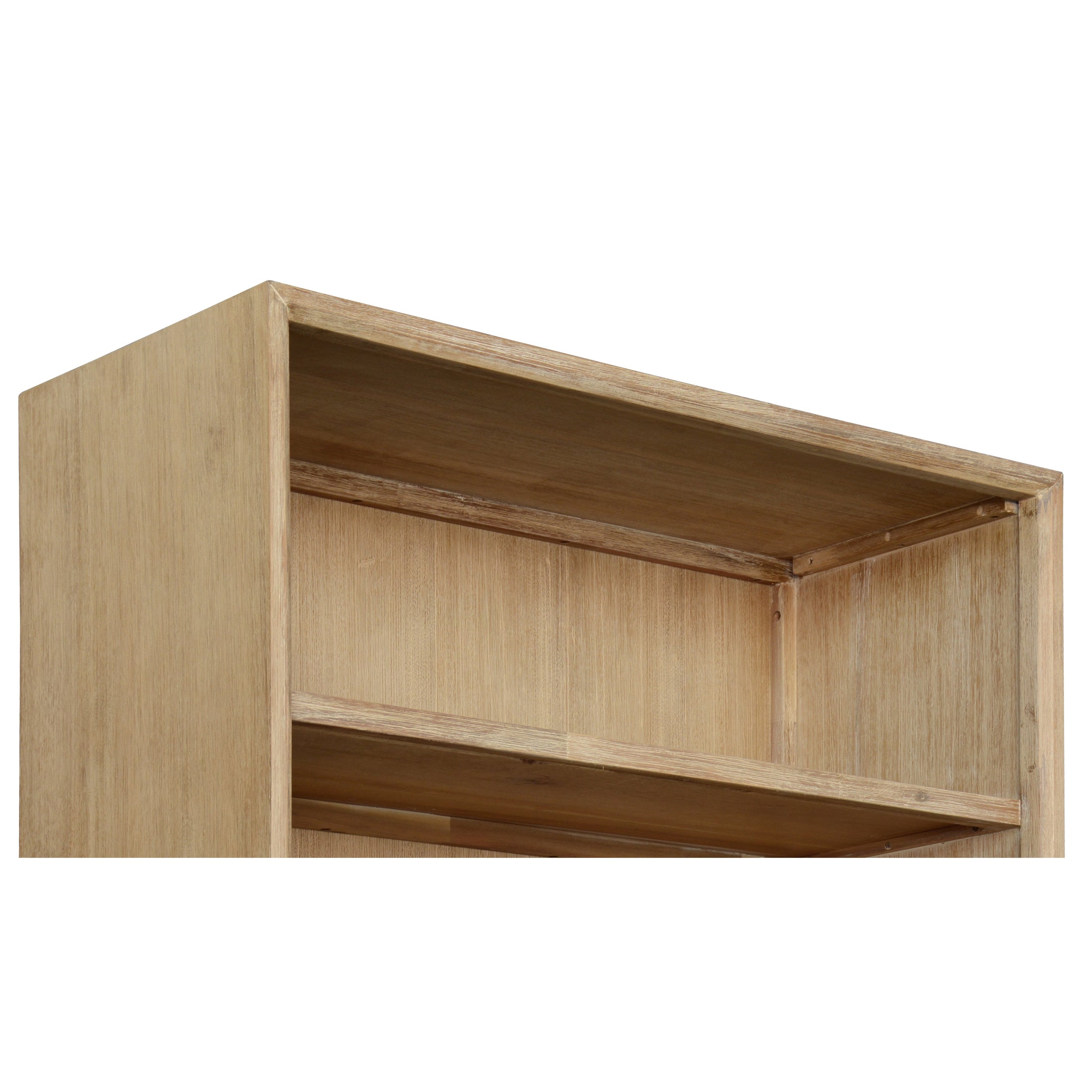 Lola Bookshelf Bookcase 4 Tier Drawers Solid Acacia Timber Wood - Brown