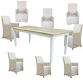 Load image into Gallery viewer, Lavasa 9pc Dining Set 210cm Mango Wood Table 8 French Provincial Carver Chair
