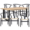 Load image into Gallery viewer, Aconite 7pc 180cm Dining Table Set 6 Wishbone Chair Solid Messmate Timber Wood
