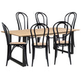 Load image into Gallery viewer, Aconite 7pc 180cm Dining Table Set 6 Arched Back Chair Solid Messmate Timber
