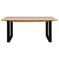 Load image into Gallery viewer, Aconite Dining Table 180cm Solid Messmate Timber Wood Black Metal Leg - Natural
