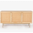 Load image into Gallery viewer, Martina Buffet Table Sideboard 145cm 3 Door Solid Mango Wood Storage Cabinet
