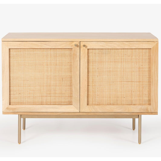 Bondi Buffet Table Sideboard 100cm 2 Door Solid Mango Wood Storage Cabinet