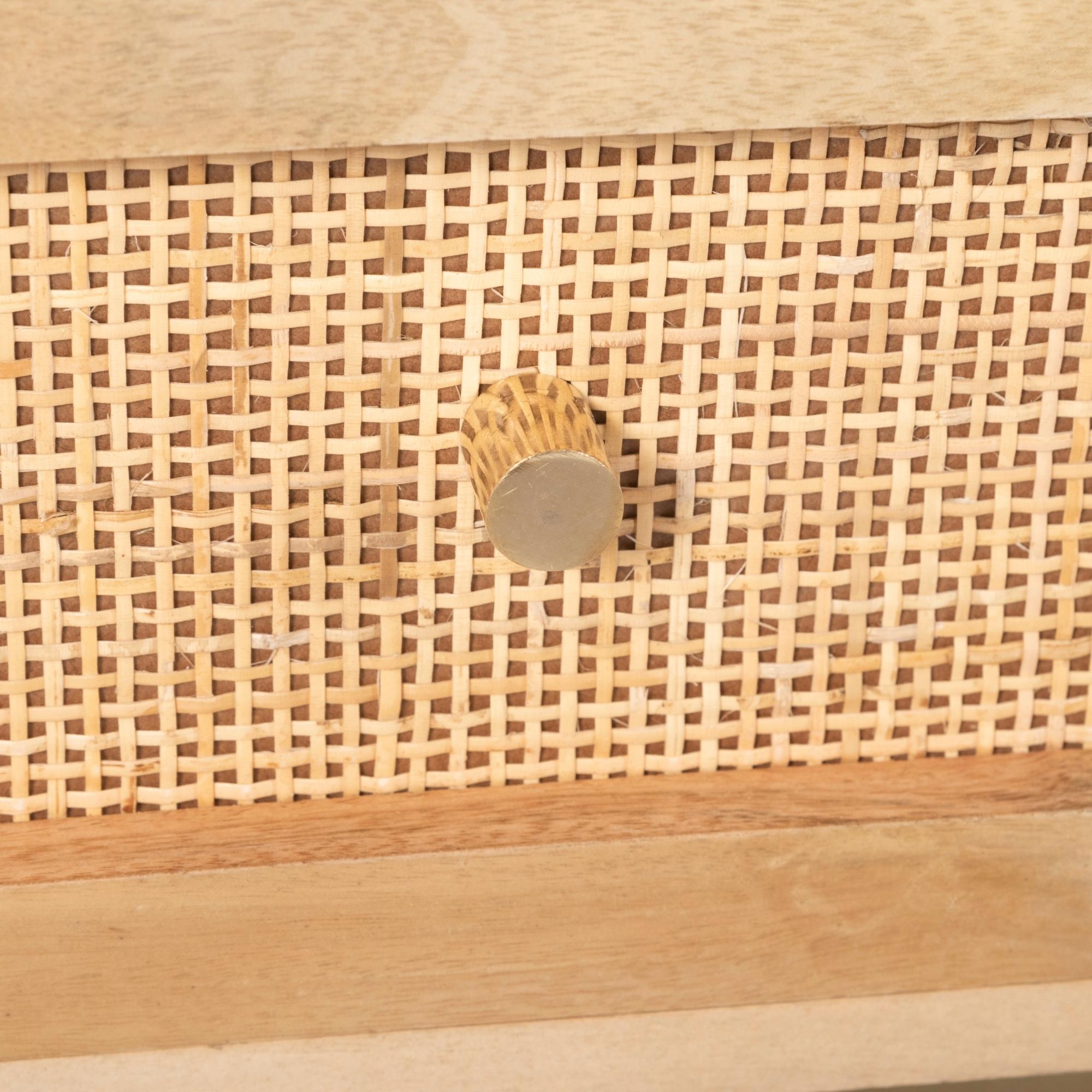 Bondi Coffee Table 115cm Solid Mango Timber Wood Rattan Furniture
