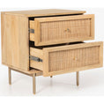 Load image into Gallery viewer, Martina Bedside Table 2 Drawer Storage Cabinet Solid Mango Wood Rattan
