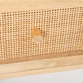 Load image into Gallery viewer, Martina Set of 2 Bedside Table 1 Drawer Storage Cabinet Solid Mango Wood Rattan
