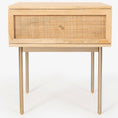 Load image into Gallery viewer, Bondi Bedside Table 1 Drawer Storage Cabinet Solid Mango Wood Rattan
