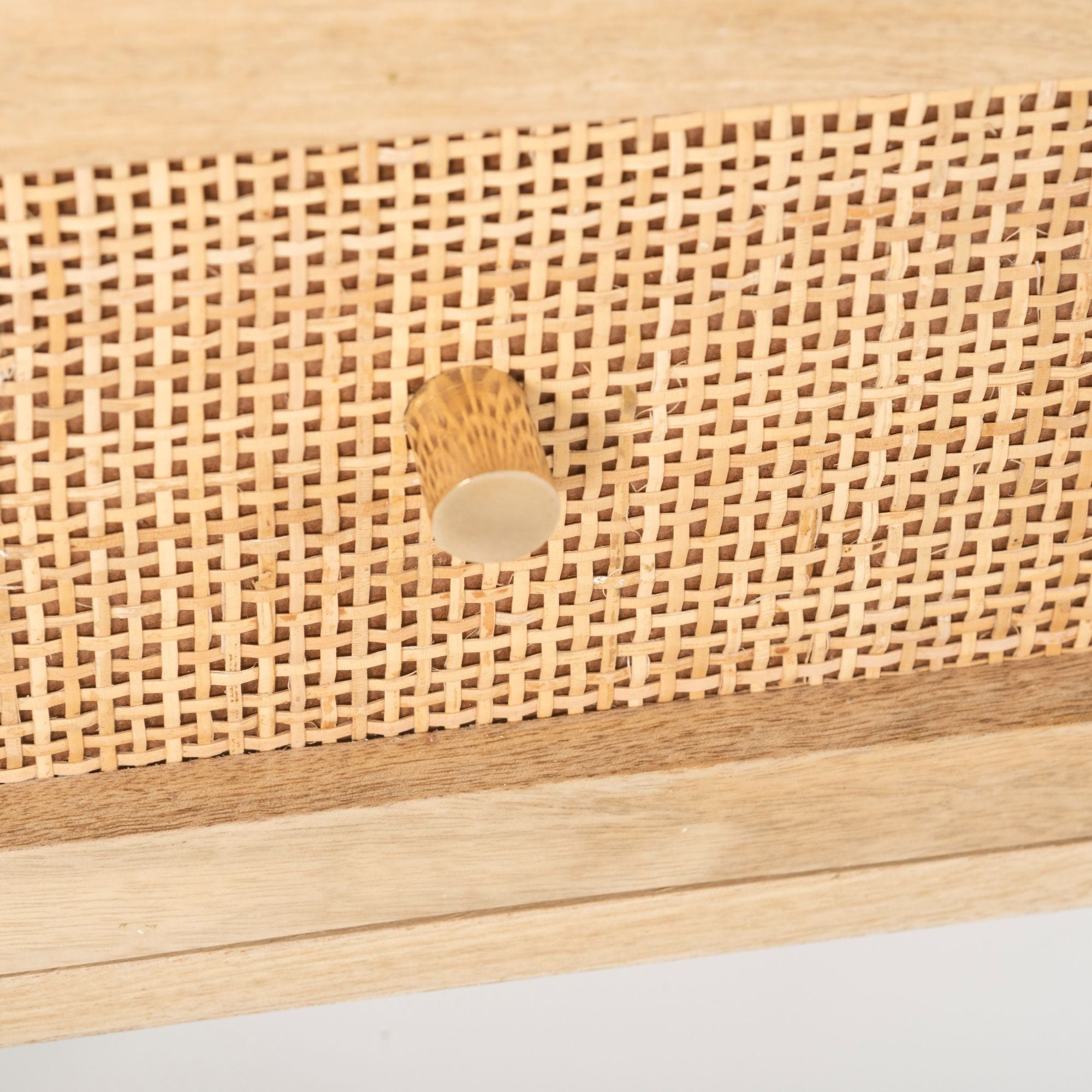 Bondi Bedside Table 1 Drawer Storage Cabinet Solid Mango Wood Rattan