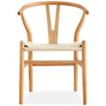 Load image into Gallery viewer, 2X Hans Wenger Wishbone Dining Chair Replica Light Natural
