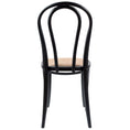 Load image into Gallery viewer, Azalea Arched Back Dining Chair 2 Set Solid Elm Timber Wood Rattan Seat - Black
