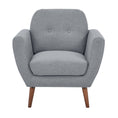 Load image into Gallery viewer, Lilliana 1 Seater Sofa Arm Chair Fabric Uplholstered Lounge Couch - Light Grey
