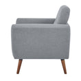 Load image into Gallery viewer, Lilliana 1 Seater Sofa Arm Chair Fabric Uplholstered Lounge Couch - Light Grey
