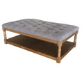 Load image into Gallery viewer, Rosebud Ottoman Bed End Chair Seat Tufted Fabric Seat Storage Foot Stools -Steel
