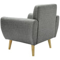 Load image into Gallery viewer, Scandinavian Seater Fabric Upholstered Sofa Armchair Lounge Bina Couch - Mid Grey
