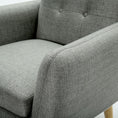 Load image into Gallery viewer, Scandinavian Seater Fabric Upholstered Sofa Armchair Lounge Bina Couch - Mid Grey
