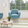 Load image into Gallery viewer, Scandinavian Armchair Upholstered Lounge Accent Chair Couch Sofa Seater Blue
