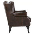 Load image into Gallery viewer, Max Chesterfield Winged Armchair Single Seater Sofa Genuine Leather Antique Brown
