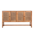 Load image into Gallery viewer, Jasmine Sideboard Buffet Table 160cm 4 Door Mindi Wood Rattan - Brown
