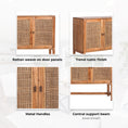 Load image into Gallery viewer, Jasmine Sideboard Buffet Table 160cm 4 Door Mindi Wood Rattan - Brown
