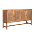 Load image into Gallery viewer, Jasmine Sideboard Buffet Table 160cm 4 Door Mindi Wood Rattan - Brown
