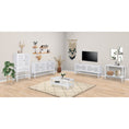 Load image into Gallery viewer, Lilly Tall Storage Cabinet 90cm 2 Door 1 Drawer Mindi Wood Rattan - White
