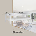 Load image into Gallery viewer, Lilly Coffee Table 110cm Mindi Timber Wood Rattan Weave - White
