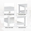 Load image into Gallery viewer, Lilly Coffee Table 110cm Mindi Timber Wood Rattan Weave - White
