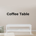 Load image into Gallery viewer, Lilly Coffee Table 110cm Mindi Timber Wood Rattan Weave - White
